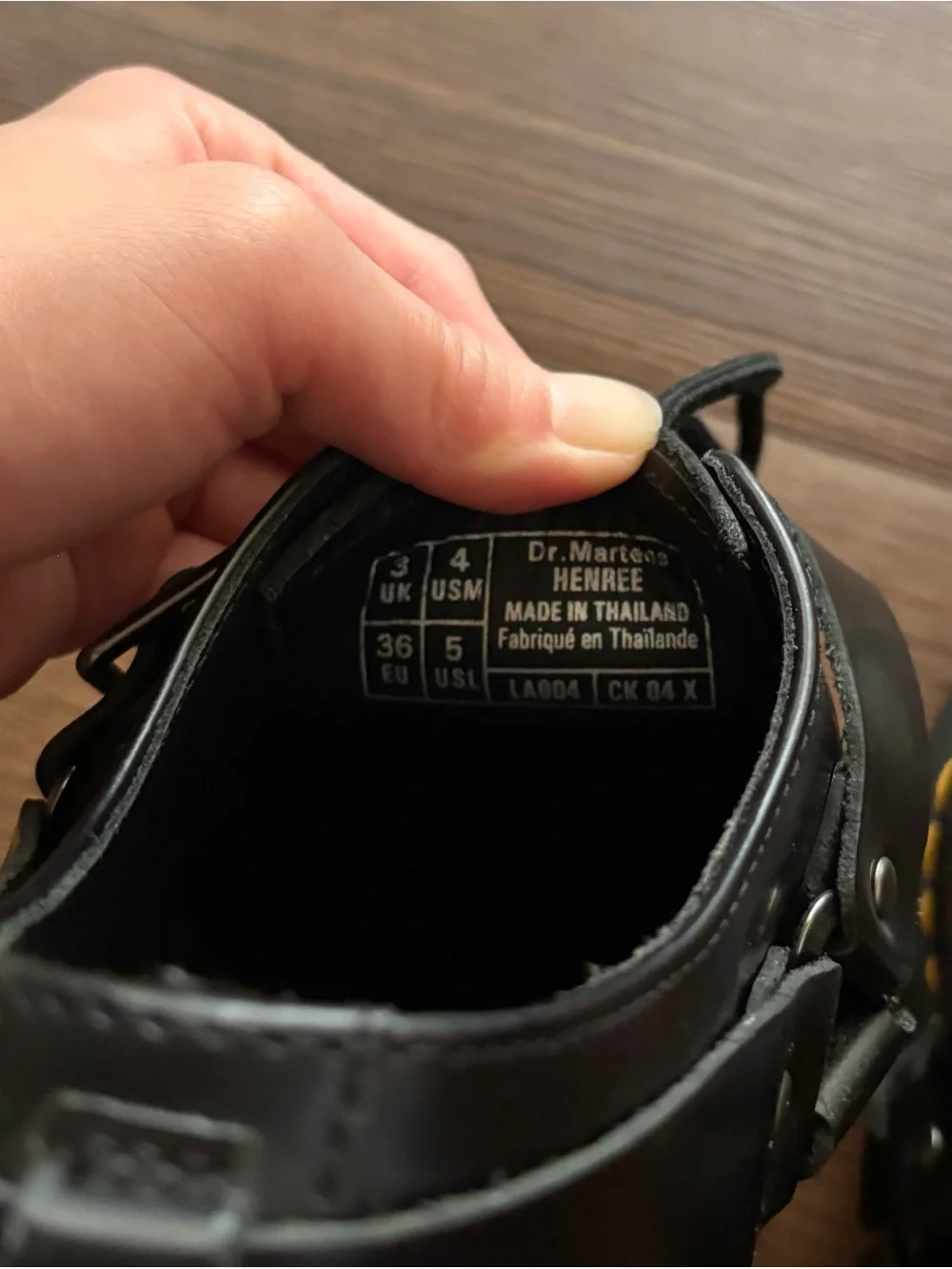 Dr. Martens Henree Polished Smooth Leather Buckle Shoes